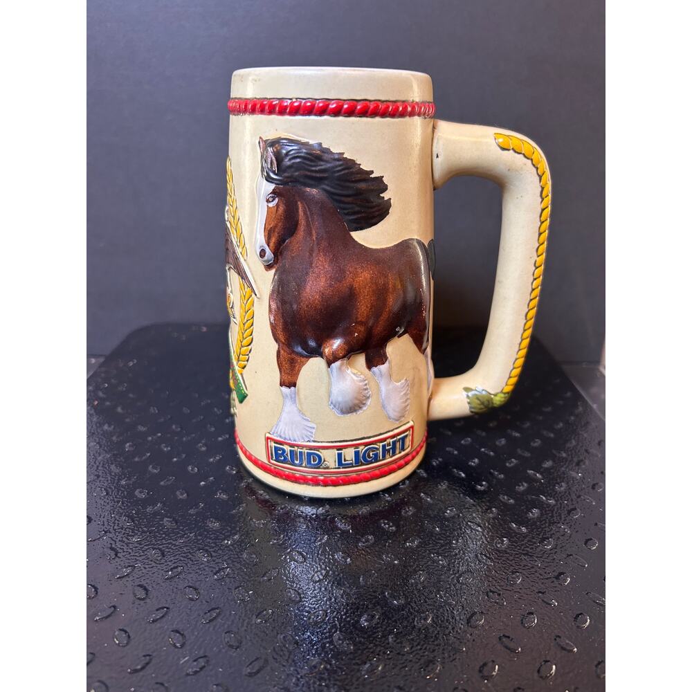 vintage 1983 Bud Light "Baron" Clydesdale stein